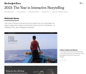 The Year in Interactive Storytelling