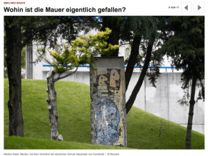 Wohin ist die Mauer eigentlich gefallen